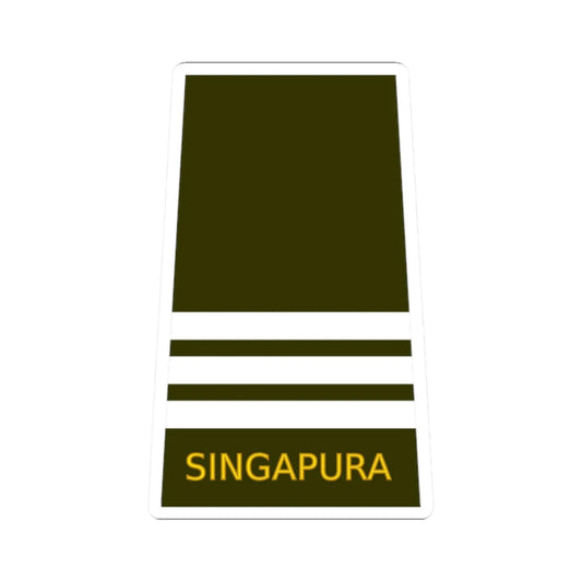 Singapore Army OF 3D (Singapore) (Military Rank) STICKER Vinyl Kiss-Cut Decal 2 Inch White - The Sticker Space