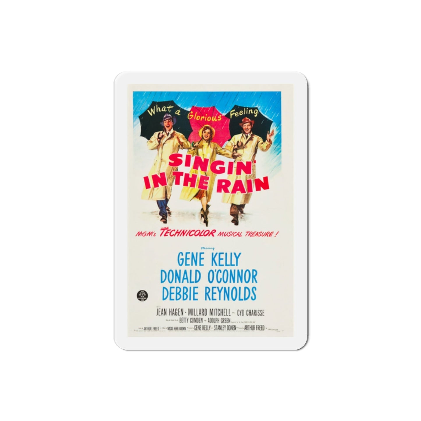 Singin in the Rain 1952 Movie Poster Die-Cut Magnet-2 Inch-The Sticker Space