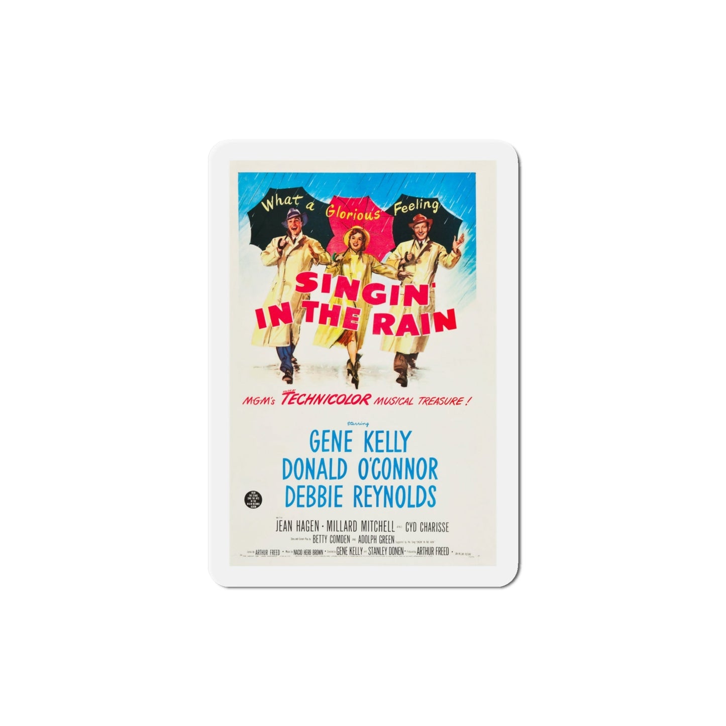 Singin in the Rain 1952 Movie Poster Die-Cut Magnet-4 Inch-The Sticker Space