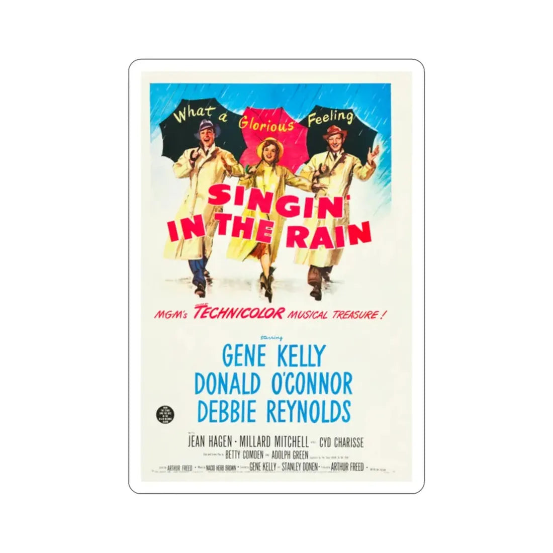 Singin in the Rain 1952 Movie Poster STICKER Vinyl Die-Cut Decal 2 Inch - The Sticker Space