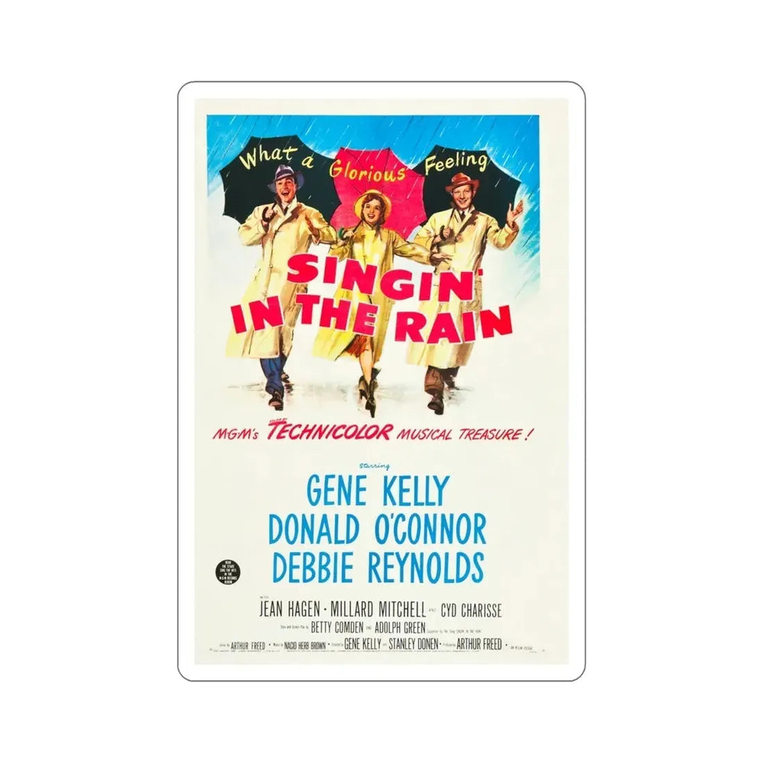 Singin in the Rain 1952 Movie Poster STICKER Vinyl Die-Cut Decal 4 Inch - The Sticker Space