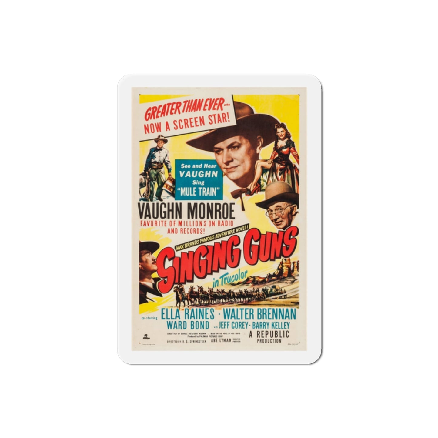 Singing Guns 1950 Movie Poster Die-Cut Magnet-2 Inch-The Sticker Space