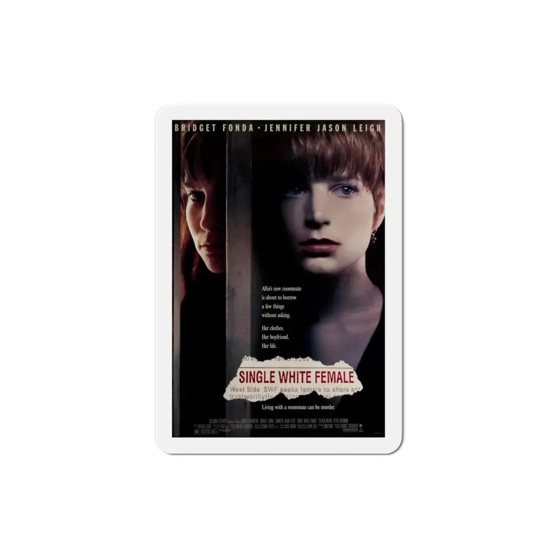 Single White Female 1992 Movie Poster Refrigerator Magnet 3 Inch - The Sticker Space