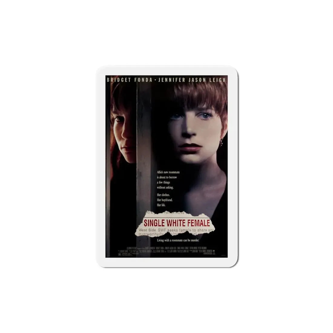 Single White Female 1992 Movie Poster Refrigerator Magnet 5 Inch - The Sticker Space