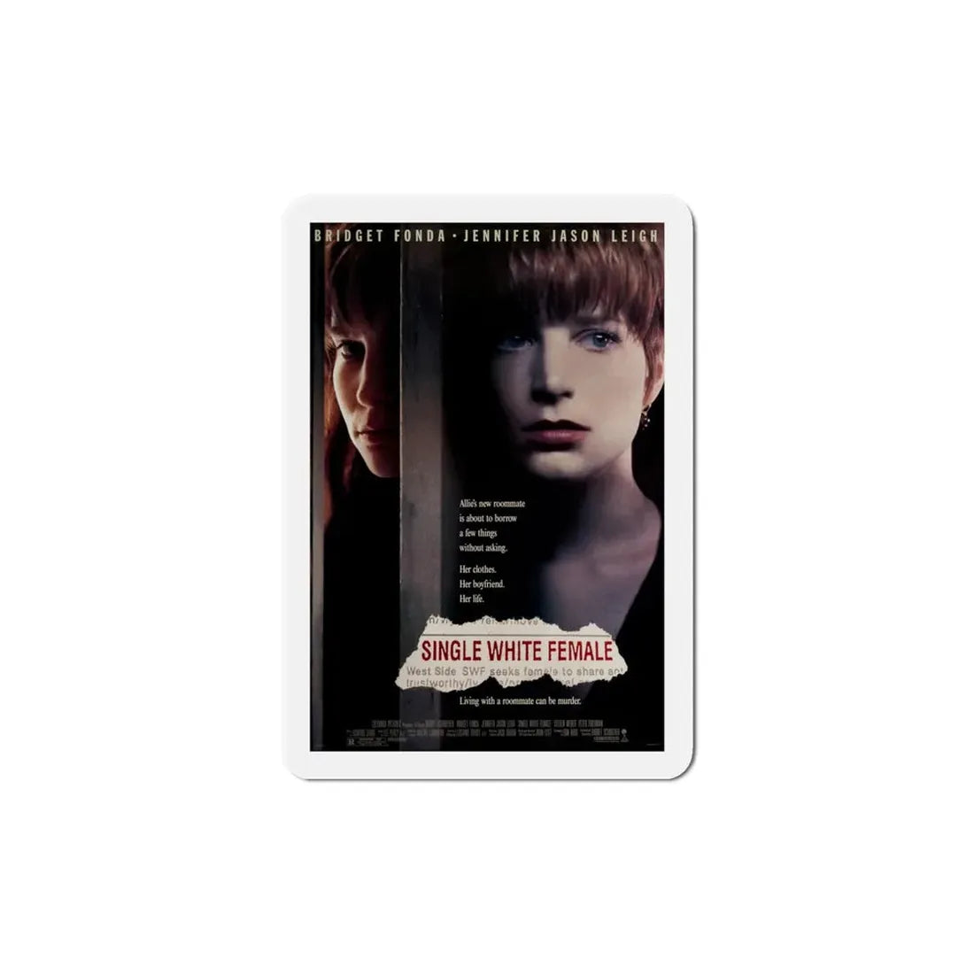 Single White Female 1992 Movie Poster Refrigerator Magnet 6 Inch - The Sticker Space