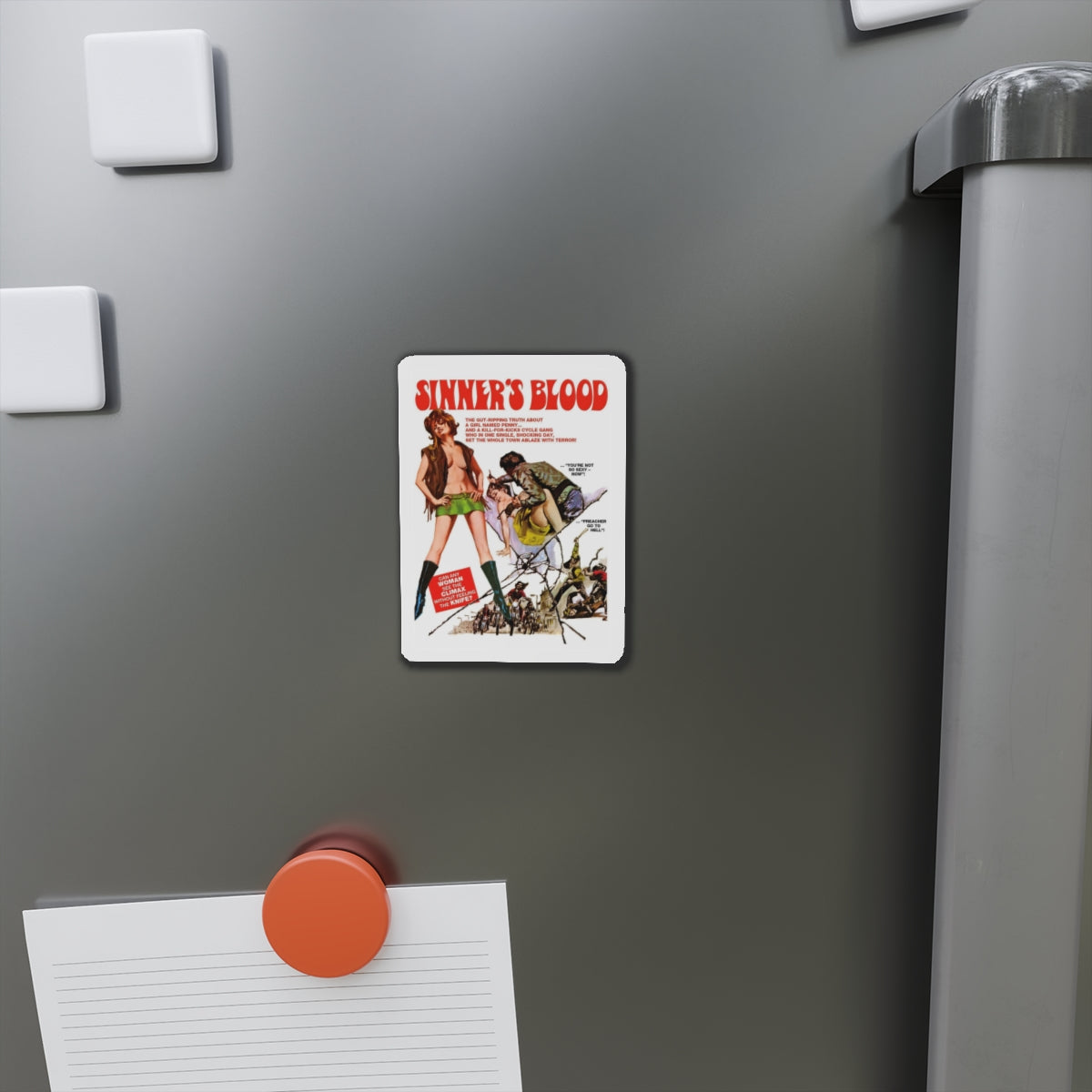 SINNER'S BLOOD 1969 Movie Poster - Refrigerator Magnet-The Sticker Space