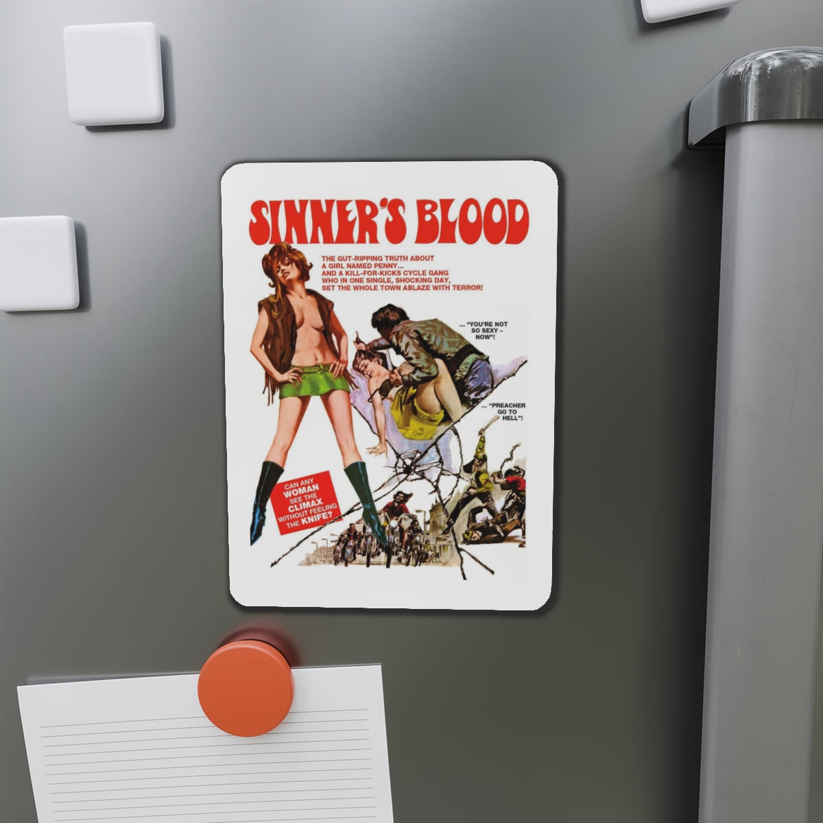 SINNER'S BLOOD 1969 Movie Poster - Refrigerator Magnet-The Sticker Space