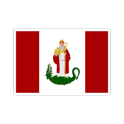 Sint-Amands vlag (Belgium) STICKER Vinyl Kiss-Cut Decal 4 Inch White - The Sticker Space