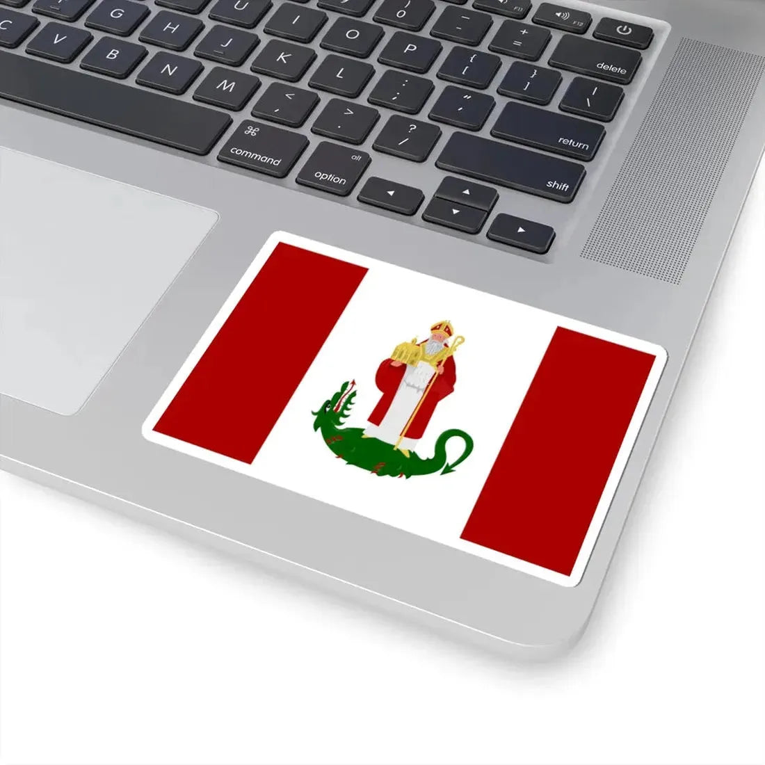 Sint-Amands vlag (Belgium) STICKER Vinyl Kiss-Cut Decal - The Sticker Space