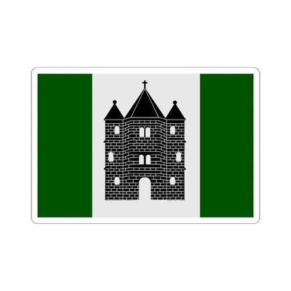 Sint-Genesius-Rode vlag (Belgium) STICKER Vinyl Kiss-Cut Decal 4 Inch White - The Sticker Space