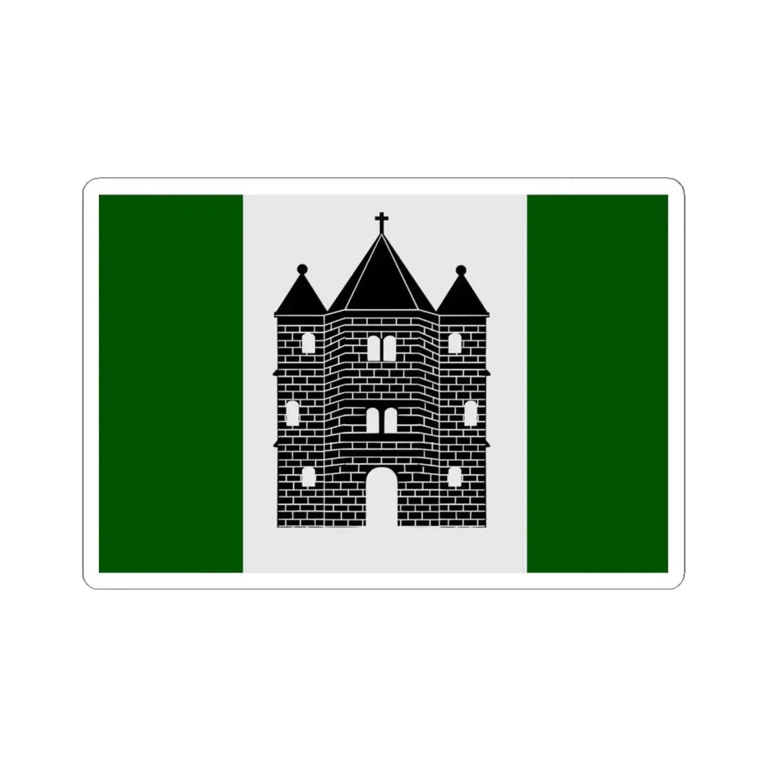 Sint-Genesius-Rode vlag (Belgium) STICKER Vinyl Kiss-Cut Decal 6 Inch White - The Sticker Space