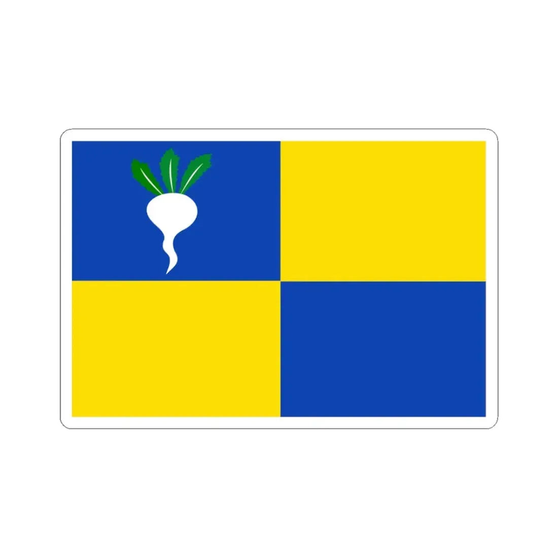 Sint-Gillis-Waas vlag (Belgium) STICKER Vinyl Kiss-Cut Decal 3 Inch White - The Sticker Space