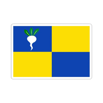 Sint-Gillis-Waas vlag (Belgium) STICKER Vinyl Kiss-Cut Decal 3 Inch White - The Sticker Space