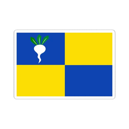 Sint-Gillis-Waas vlag (Belgium) STICKER Vinyl Kiss-Cut Decal 6 Inch White - The Sticker Space