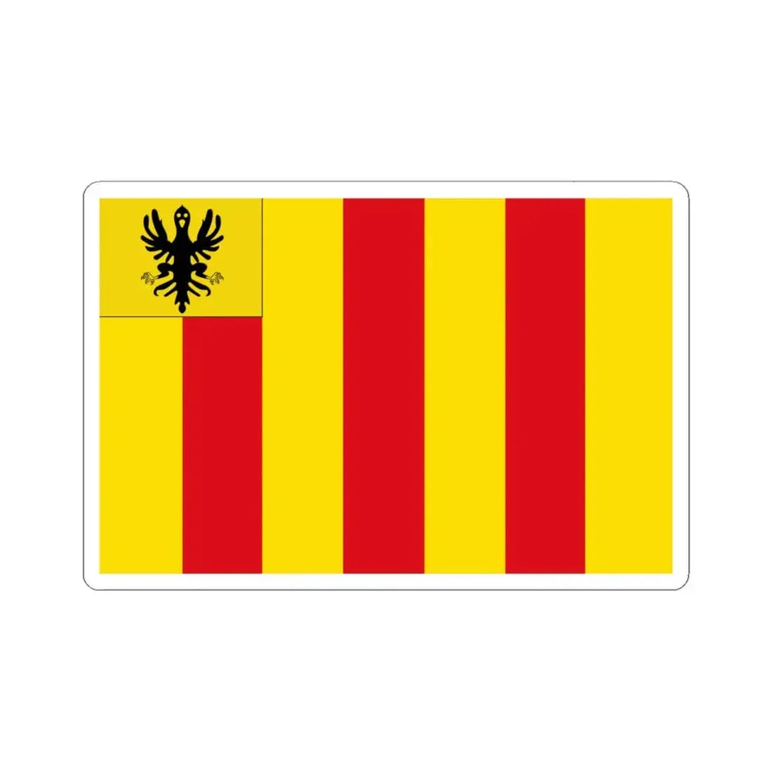 Sint-Katelijne-Waver vlag (Belgium) STICKER Vinyl Kiss-Cut Decal 4 Inch White - The Sticker Space