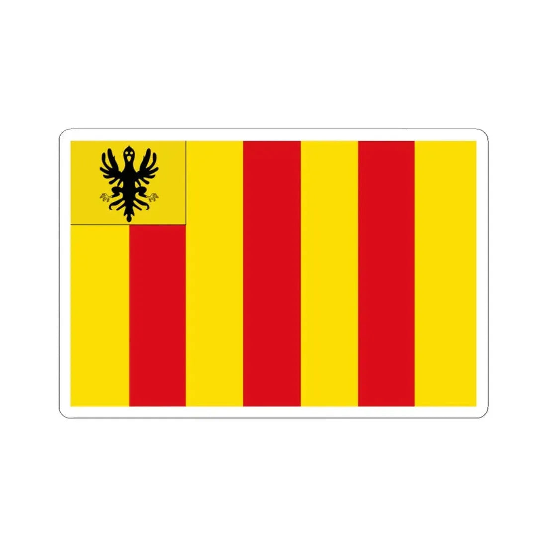 Sint-Katelijne-Waver vlag (Belgium) STICKER Vinyl Kiss-Cut Decal 6 Inch White - The Sticker Space