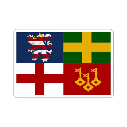 Sint-Martens-Latem vlag (Belgium) STICKER Vinyl Kiss-Cut Decal 2 Inch White - The Sticker Space