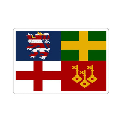 Sint-Martens-Latem vlag (Belgium) STICKER Vinyl Kiss-Cut Decal 6 Inch White - The Sticker Space