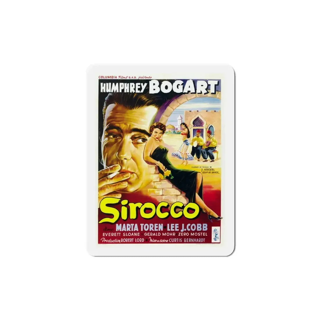 Sirocco 1951 Movie Poster Refrigerator Magnet 6 Inch - The Sticker Space