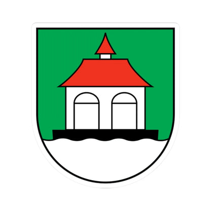 Sisikon-coat of arms (Switzerland) (Coat of Arms) STICKER Vinyl Kiss-Cut Decal 2 Inch White - The Sticker Space