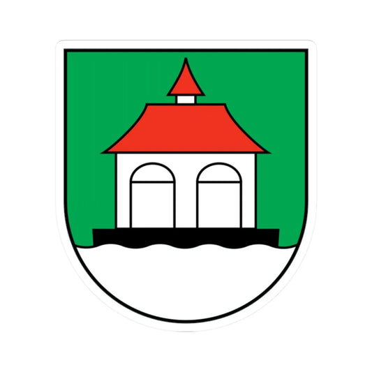 Sisikon-coat of arms (Switzerland) (Coat of Arms) STICKER Vinyl Kiss-Cut Decal 2 Inch White - The Sticker Space