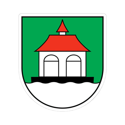 Sisikon-coat of arms (Switzerland) (Coat of Arms) STICKER Vinyl Kiss-Cut Decal 4 Inch White - The Sticker Space