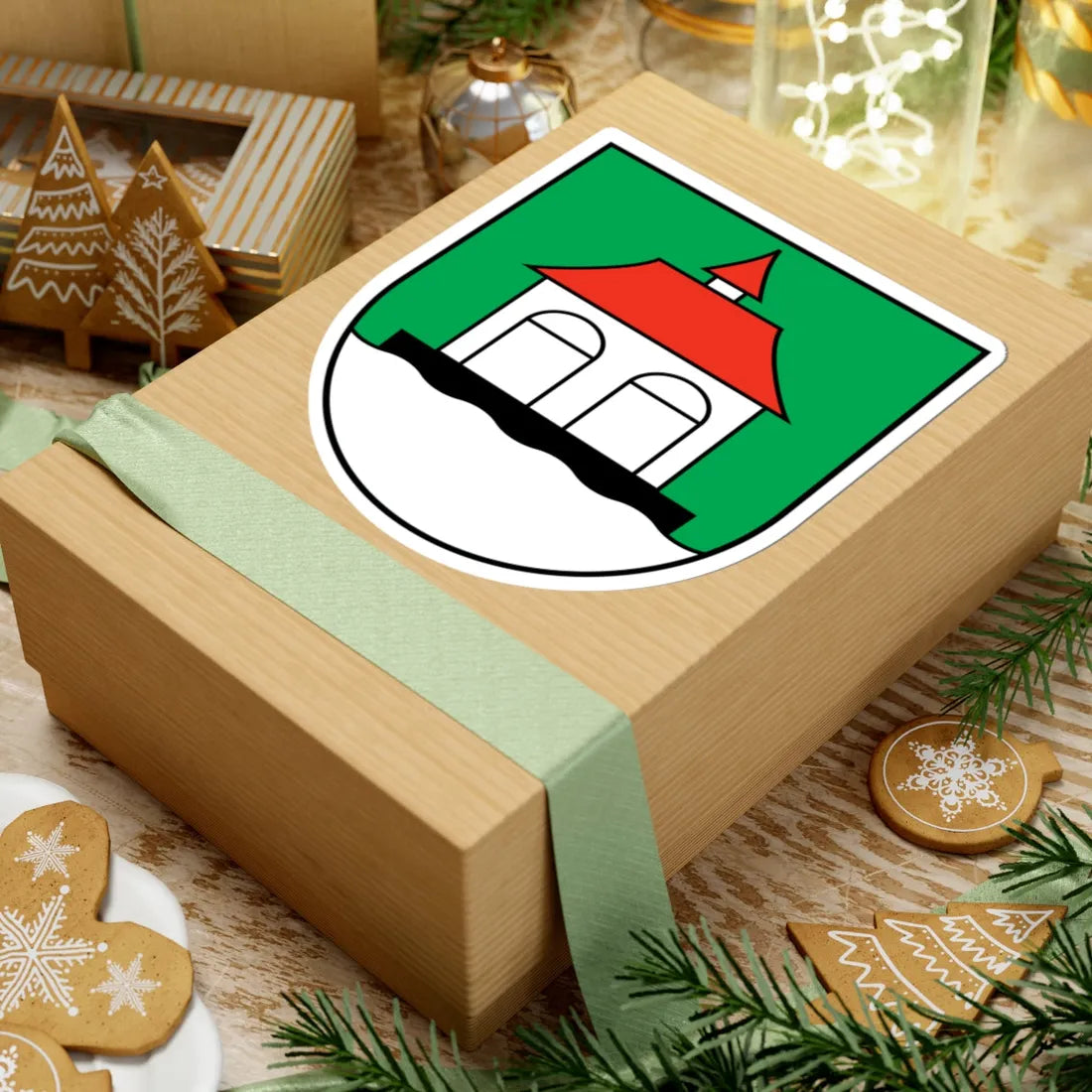 Sisikon-coat of arms (Switzerland) (Coat of Arms) STICKER Vinyl Kiss-Cut Decal - The Sticker Space