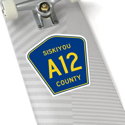 Siskiyou County A12 (California) (Road Sign) STICKER Vinyl Kiss-Cut Decal - The Sticker Space