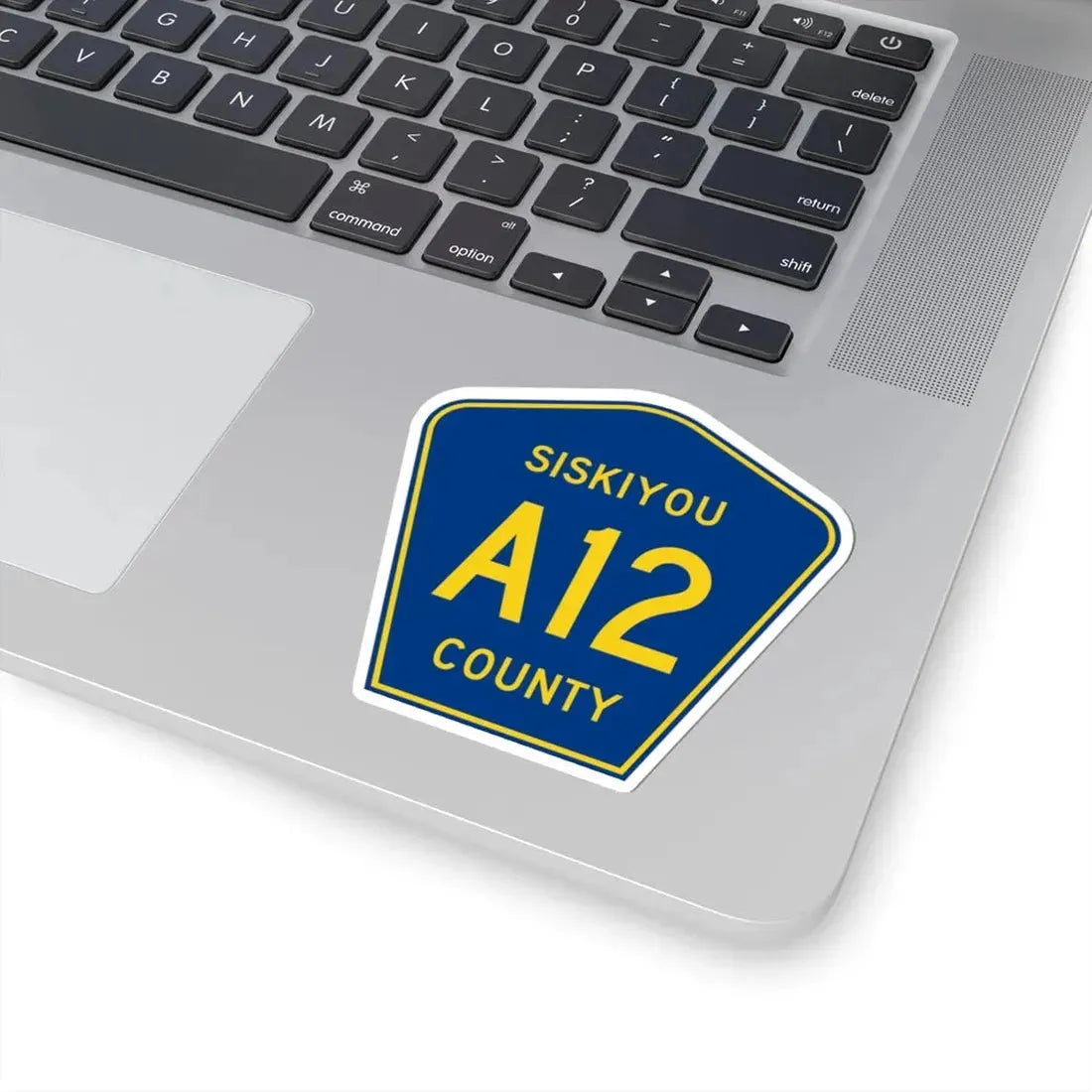 Siskiyou County A12 (California) (Road Sign) STICKER Vinyl Kiss-Cut Decal - The Sticker Space