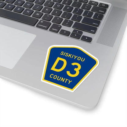 Siskiyou County D3 (California) (Road Sign) STICKER Vinyl Kiss-Cut Decal - The Sticker Space