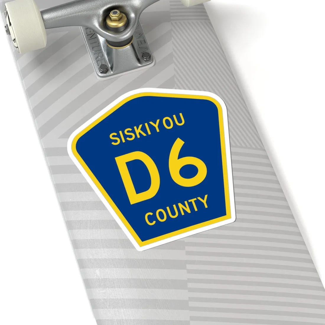 Siskiyou County D6 (California) (Road Sign) STICKER Vinyl Kiss-Cut Decal - The Sticker Space