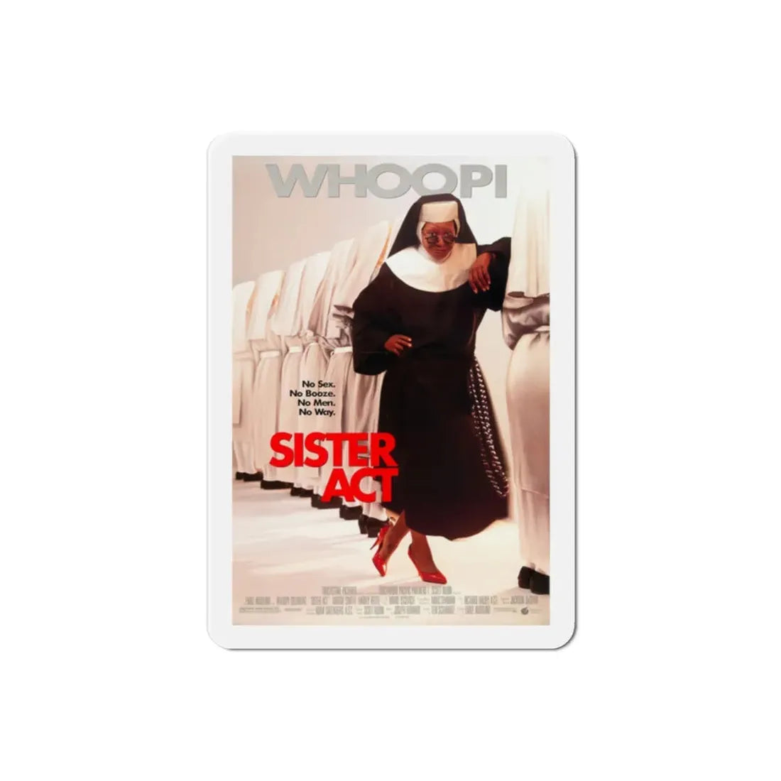 Sister Act 1992 Movie Poster Refrigerator Magnet 2 Inch - The Sticker Space