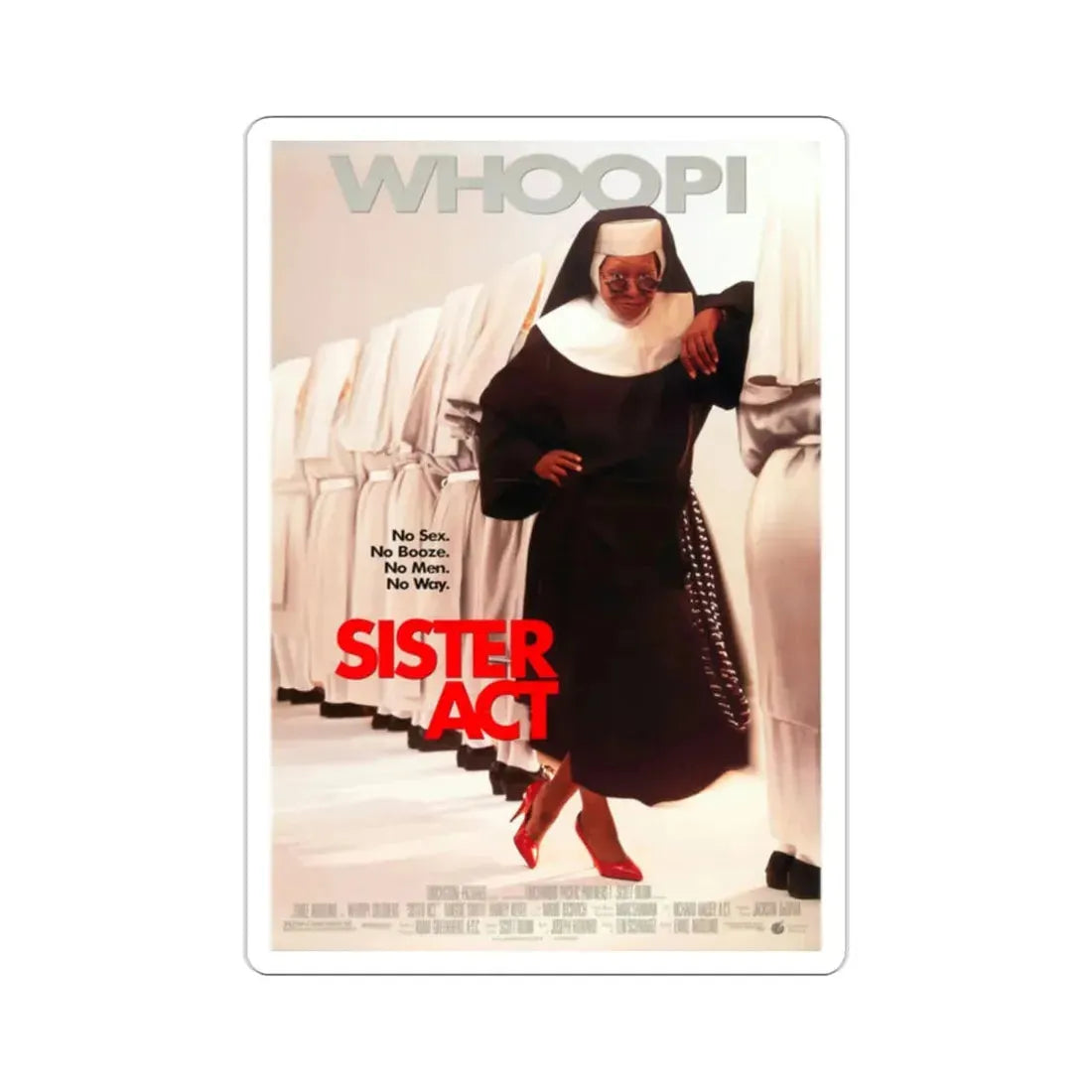 Sister Act 1992 Movie Poster STICKER Vinyl Die-Cut Decal 2 Inch - The Sticker Space
