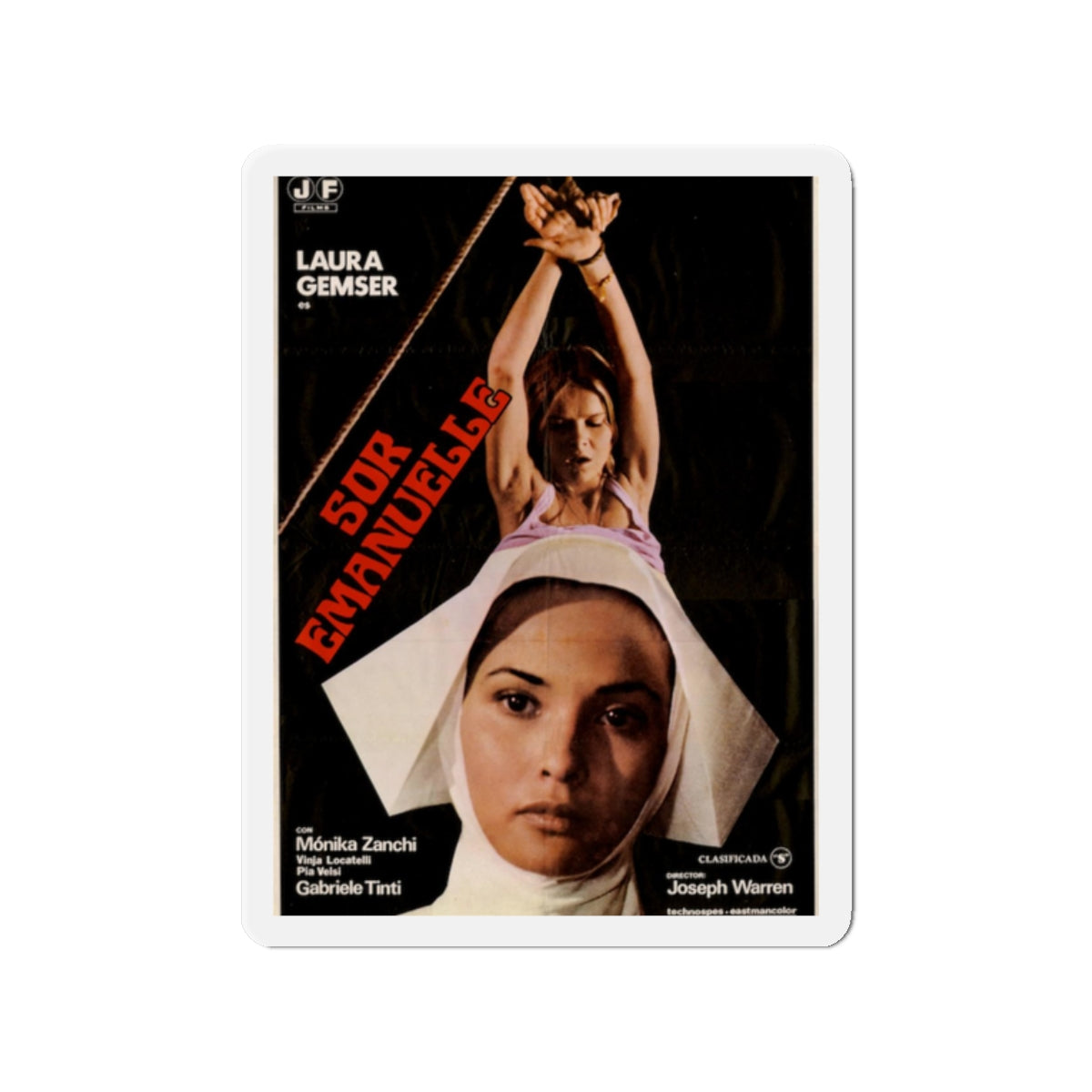 SISTER EMANUELLE (SPAIN) 1977 Movie Poster - Refrigerator Magnet-2" x 2"-The Sticker Space