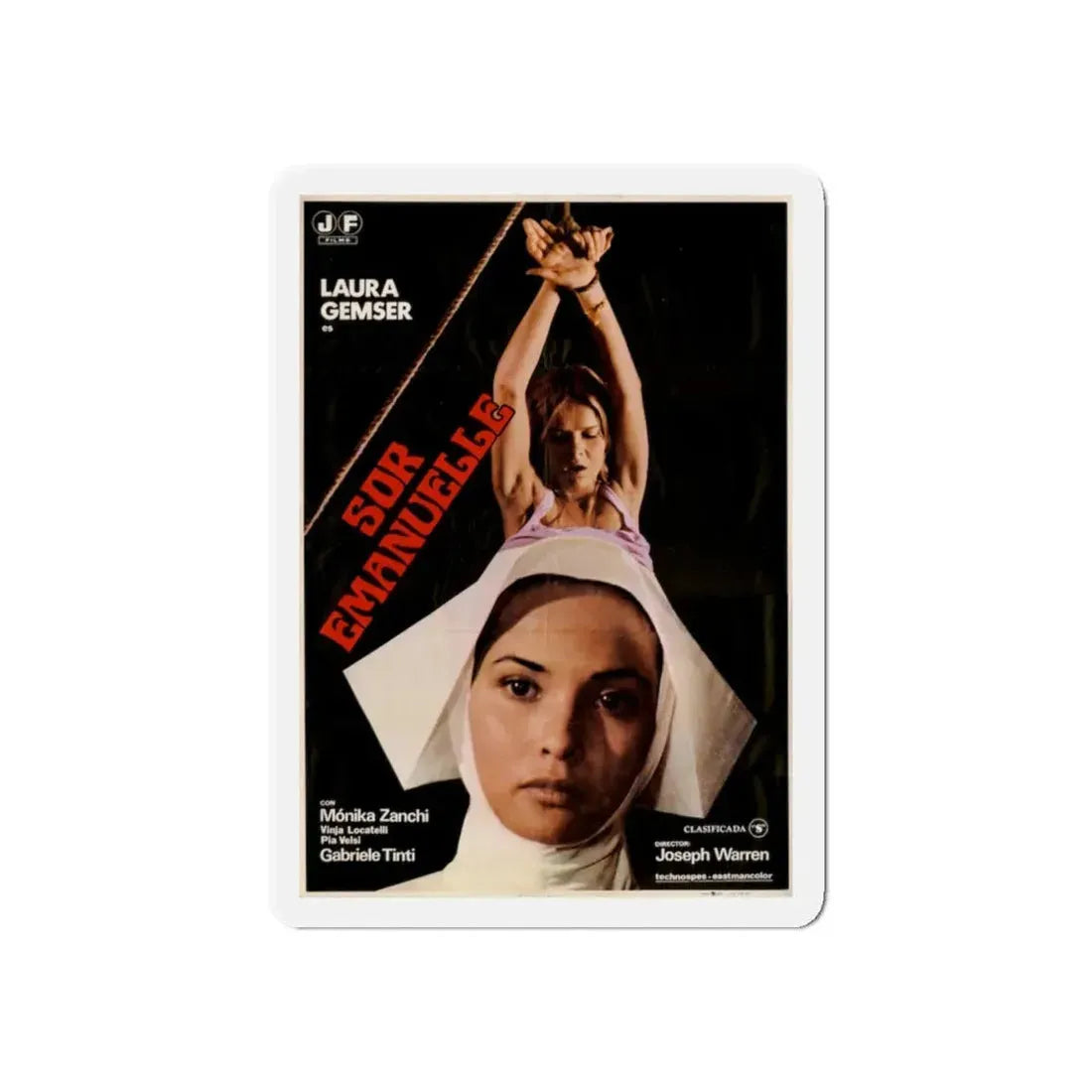 SISTER EMANUELLE (SPAIN) 1977 Movie Poster - Refrigerator Magnet 6 Inch - The Sticker Space