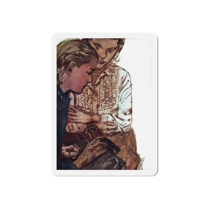 Sister of Divorce (1), Cosmopolitan, July 1957 (Magazine Illustration) Refrigerator Magnet 4 Inch Die-Cut - The Sticker Space