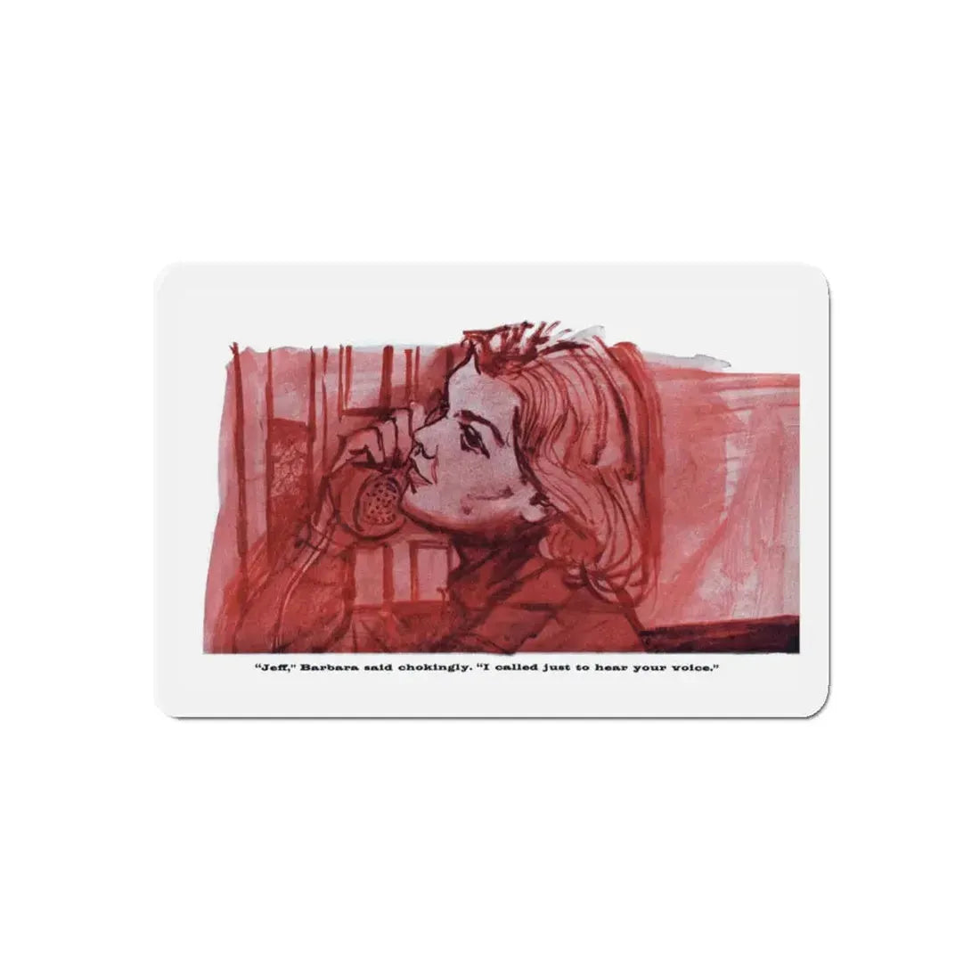 Sister of Divorce (2), Cosmopolitan, July 1957 (Magazine Illustration) Refrigerator Magnet 4 Inch Die-Cut - The Sticker Space