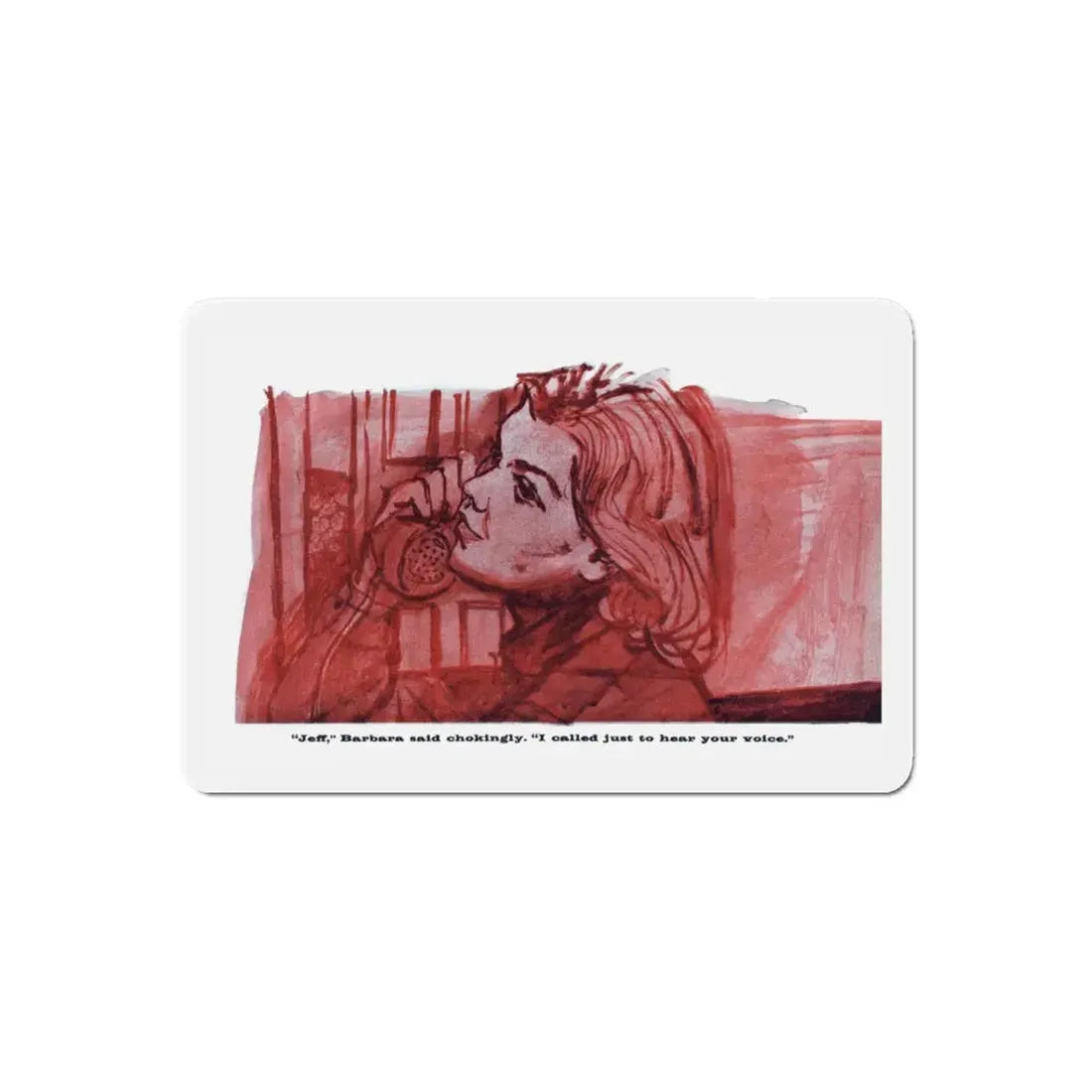 Sister of Divorce (2), Cosmopolitan, July 1957 (Magazine Illustration) Refrigerator Magnet 6 Inch Die-Cut - The Sticker Space