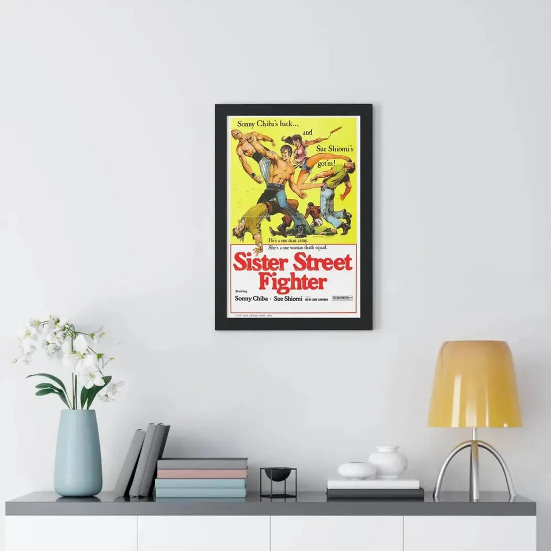 SISTER STREET FIGHTER 1974 - Framed Movie Poster - The Sticker Space