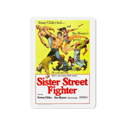 SISTER STREET FIGHTER 1974 Movie Poster - Refrigerator Magnet-2" x 2"-The Sticker Space