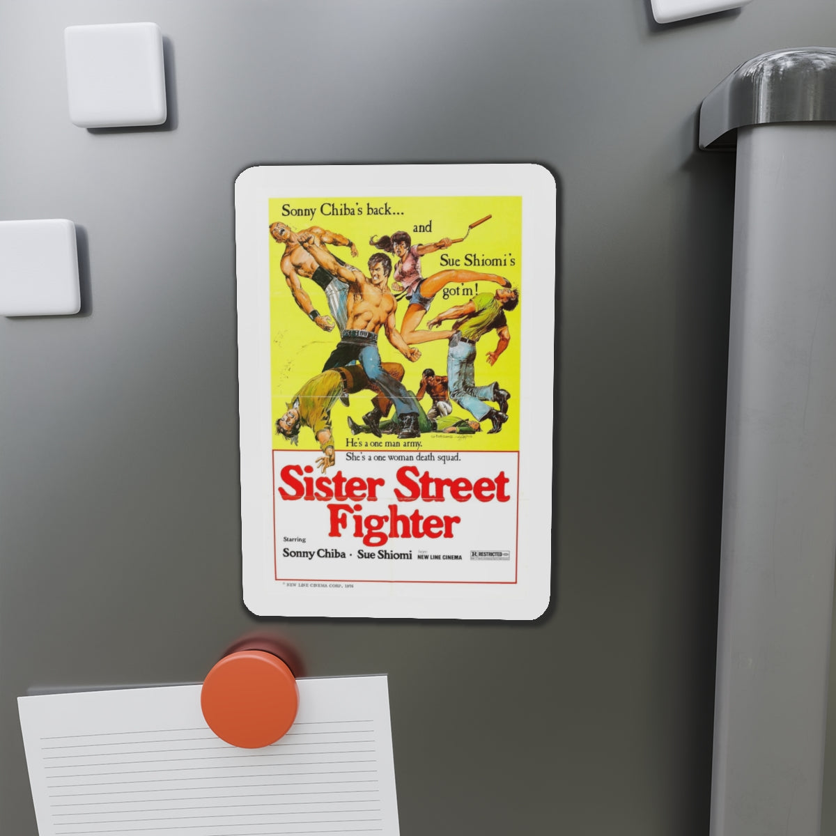 SISTER STREET FIGHTER 1974 Movie Poster - Refrigerator Magnet-The Sticker Space