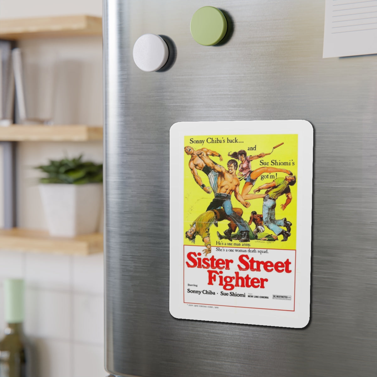 SISTER STREET FIGHTER 1974 Movie Poster - Refrigerator Magnet-The Sticker Space