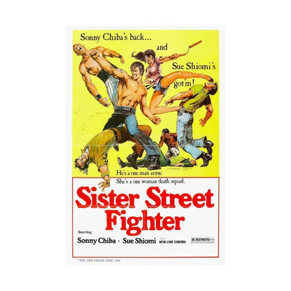 SISTER STREET FIGHTER 1974 - Paper Movie Poster - The Sticker Space