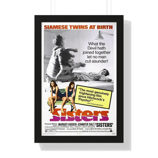 SISTERS 1972 - Framed Movie Poster 16″ x 24″ Black - The Sticker Space