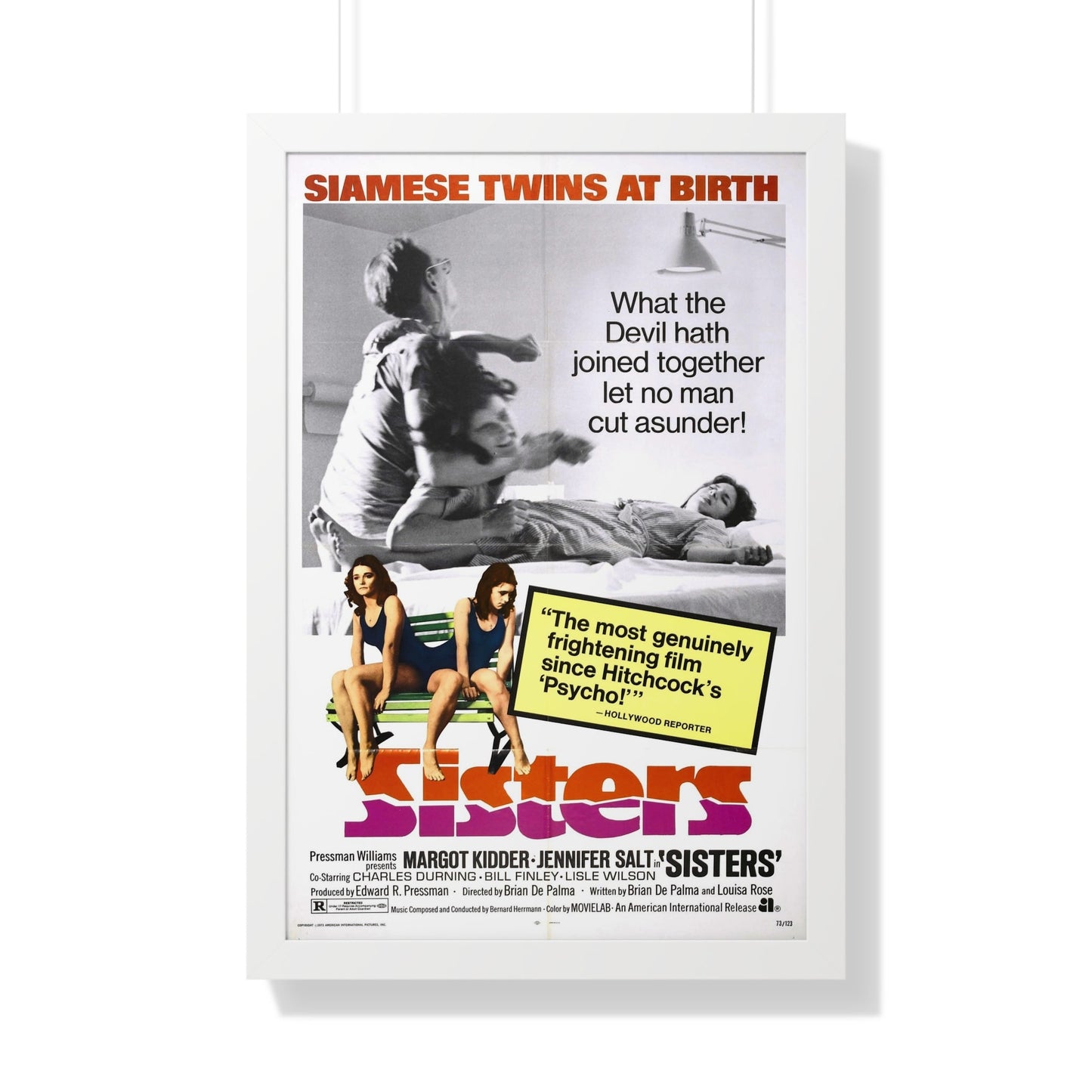 SISTERS 1972 - Framed Movie Poster-20" x 30"-The Sticker Space