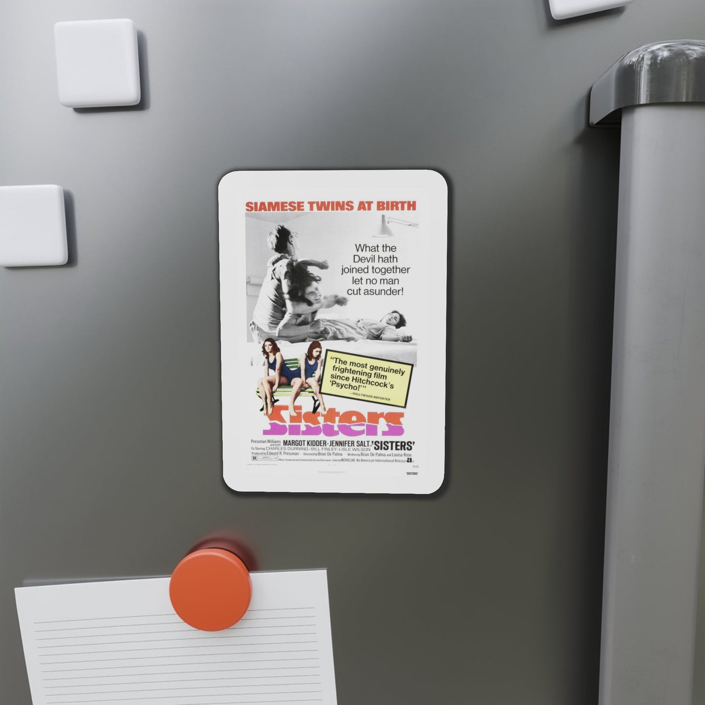 Sisters 1973 Movie Poster Die-Cut Magnet-The Sticker Space