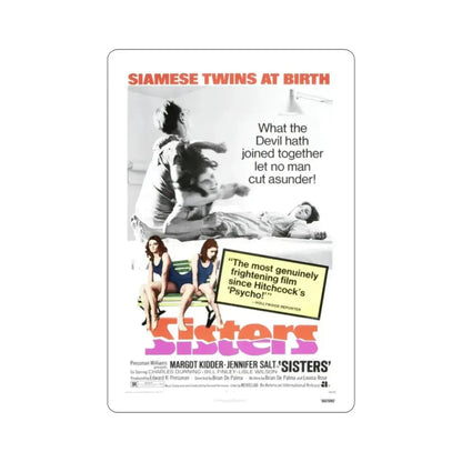 Sisters 1973 Movie Poster STICKER Vinyl Die-Cut Decal 2 Inch - The Sticker Space