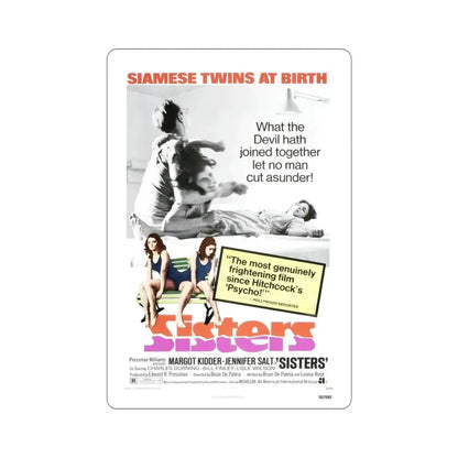 Sisters 1973 Movie Poster STICKER Vinyl Die-Cut Decal 4 Inch - The Sticker Space