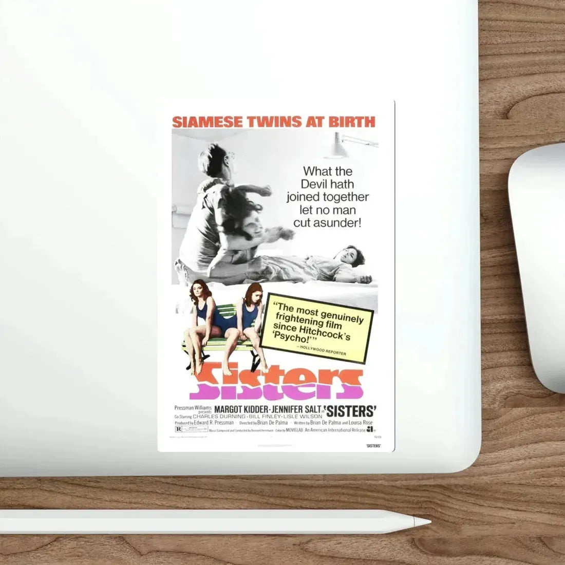 Sisters 1973 Movie Poster STICKER Vinyl Die-Cut Decal - The Sticker Space