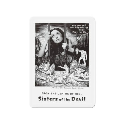 SISTERS OF THE DEVIL (THE DEVIL'S SISTERS) 1966 Movie Poster - Refrigerator Magnet 2 Inch - The Sticker Space